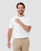 Pima Cotton Tee-White-Regular-Front2--Model---L