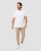 Pima Cotton Tee-White-Regular-Full--Model---L