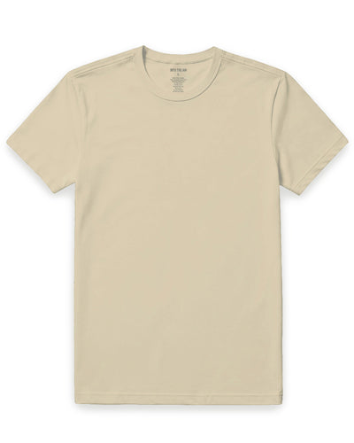 Pima Cotton Tee-Cream-Regular-Mock--Model