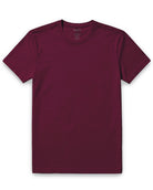 Pima Cotton Tee-Dark Maroon-Regular-Mock--Model