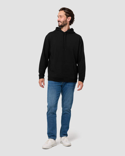 Pullover Hoodie (Classic Pocket) - Non-Branded-Black-Regular-Full--Model---L