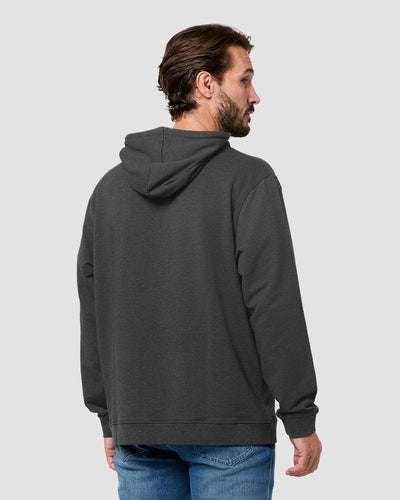 Pullover Hoodie (Classic Pocket) - Non-Branded-Charcoal-Regular-Back--Model---L