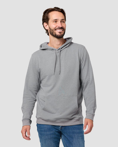 Pullover Hoodie (Classic Pocket) - Non-Branded-Grey-Regular-Front--Model---L