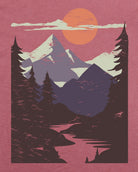 Purple Peaks II Tee-Heather Mauve-Regular-Swatch--Model---L