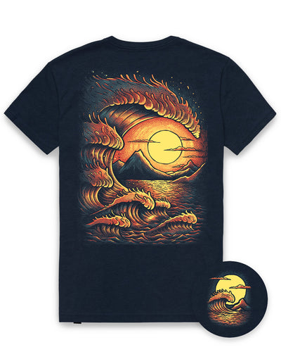 Radiant Swell Tee-Midnight Navy-Regular-Mock--Model---L