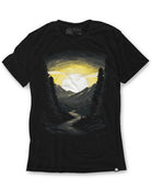 River Dawn Tee-Black-Regular-Mock--Model---L