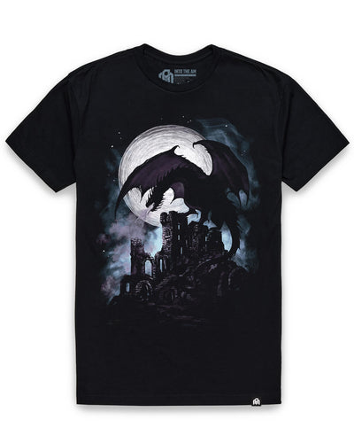 Shadowed Reign Tee-Black-Regular-Mock--Model---L