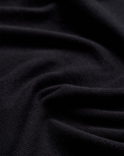 Long Sleeve Waffle Knit Crew - Non-Branded-Black-Reg-Regular-Detail2--Model---L