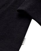 Long Sleeve Waffle Knit Crew - Non-Branded-Black-Tall-Regular-Detail3--Model---L