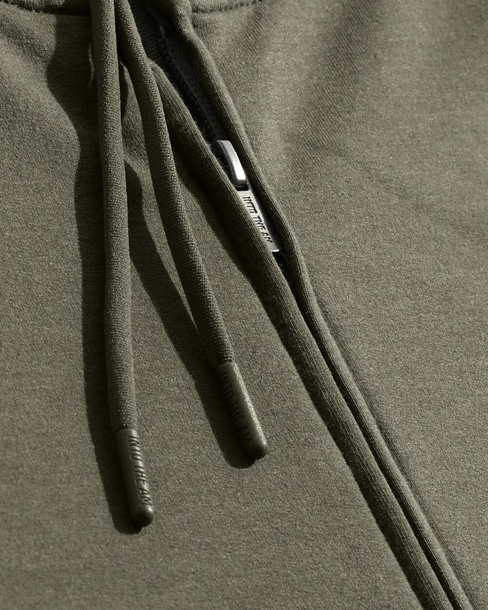 Zip-Up Hoodie - Non-Branded-Olive Green-Detal2