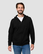Zip-Up Hoodie - Non-Branded-Black-Regular-Front--Model---L