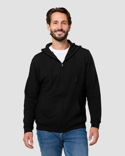 Zip-Up Hoodie - Non-Branded-Black-Regular-Front--Model---L