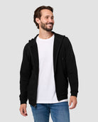 Zip-Up Hoodie - Non-Branded-Black-Regular-Front2--Model---L