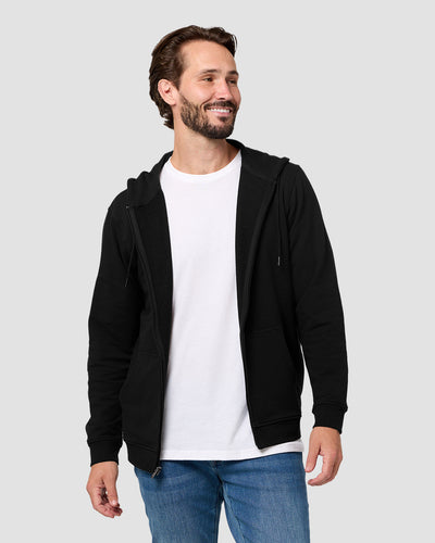 Zip-Up Hoodie - Non-Branded-Black-Regular-Front2--Model---L