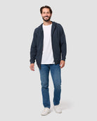 Zip-Up Hoodie - Non-Branded-Navy-Regular-Full--Model---L