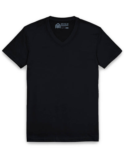 V-Neck Tee - Non-Branded-Black-Tall-Regular-Mock--Model---L