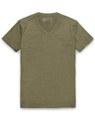 V-Neck Tee - Non-Branded-Olive Green-Tall-Regular-Mock--Model---L