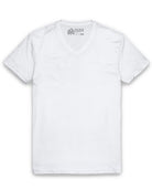 V-Neck Tee - Non-Branded-White-Reg-Regular-Mock--Model---L