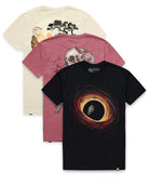 Custom 3 Pack Graphic Tee - three best-selling INTO THE AM graphic tees fanned including No Return, Eternal Blossom, and Zen Ridge