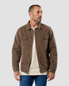 Tradesman Trucker Jacket - Non-Branded-Brown-Regular-Front--Model---L