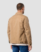 Tradesman Trucker Jacket - Non-Branded-Khaki-Regular-Back--Model---L
