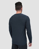 Long Sleeve Active Tee - Branded-Navy-Regular-Back--Model---L
