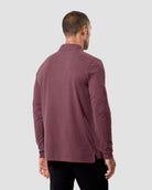 Long Sleeve Polo - Non-Branded-Maroon-Reg-Regular-Back--Model---L