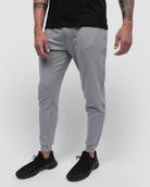 Fleece Joggers - Non-Branded-Grey-Regular-Front--Model---L