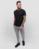 Fleece Joggers - Non-Branded-Grey-Regular-Full--Model---L