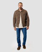 Tradesman Trucker Jacket - Non-Branded-Brown-Regular-Full--Model---L