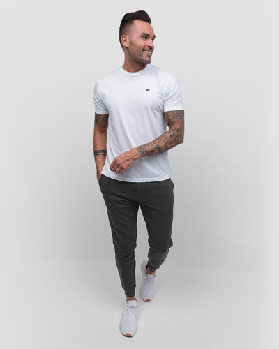 Fleece Joggers - Non-Branded-Charcoal-Regular-Full--Model---L