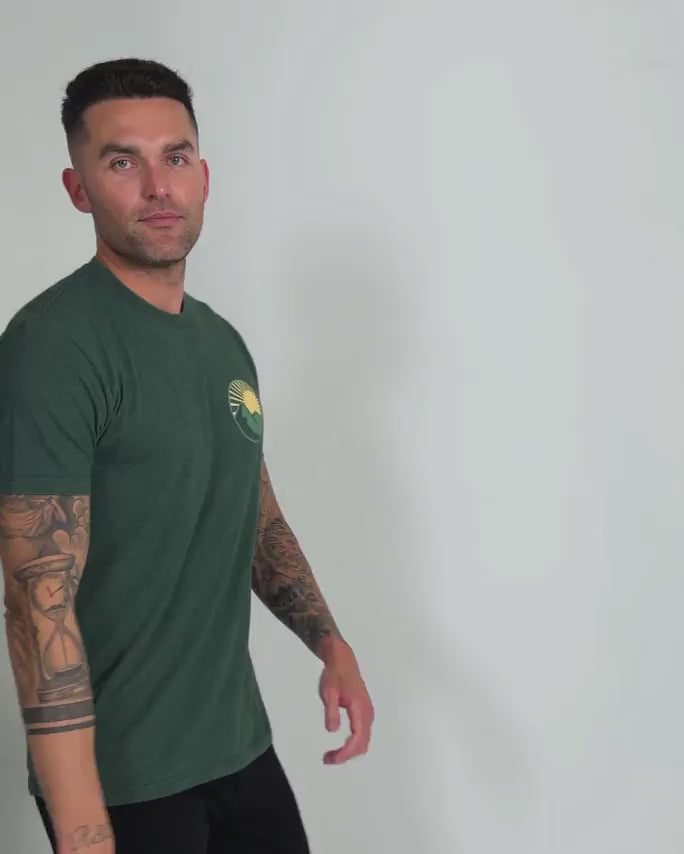 Suncrest Tee-Forest Green-Regular-Video--Model---L