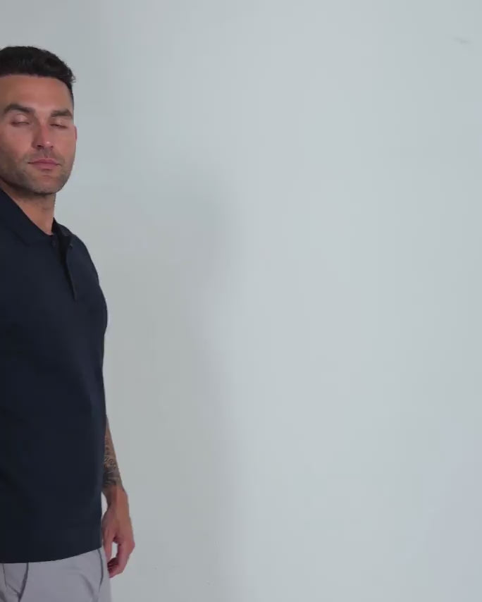 Vista Sweater Polo-Navy-Regular-Video