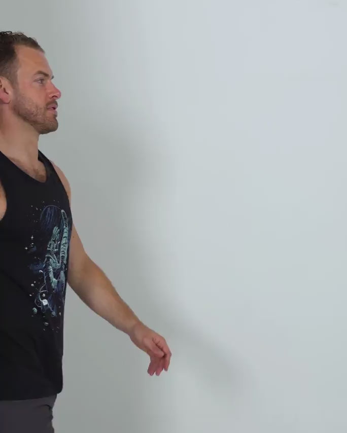 Cosmic Descent Tank-Black-Regular-Video--Model---L
