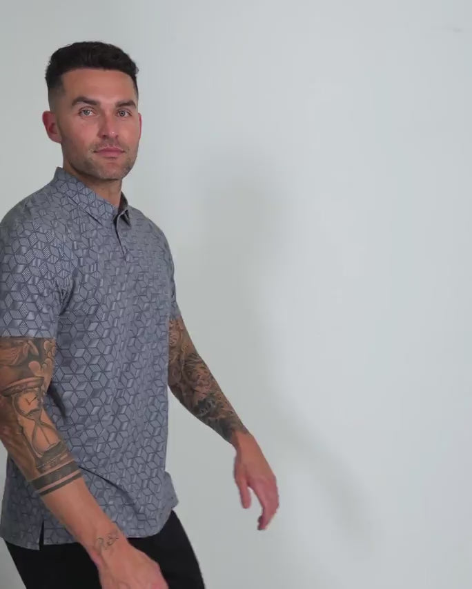 Pursuit Performance Polo-Cube Illusions-Reg-Regular-Video--Model---L