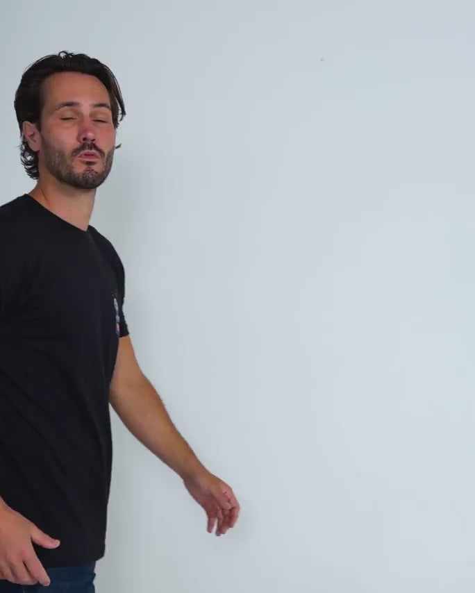 Moonlit Bungalow Tee-Black-Regular-Video--Model---L