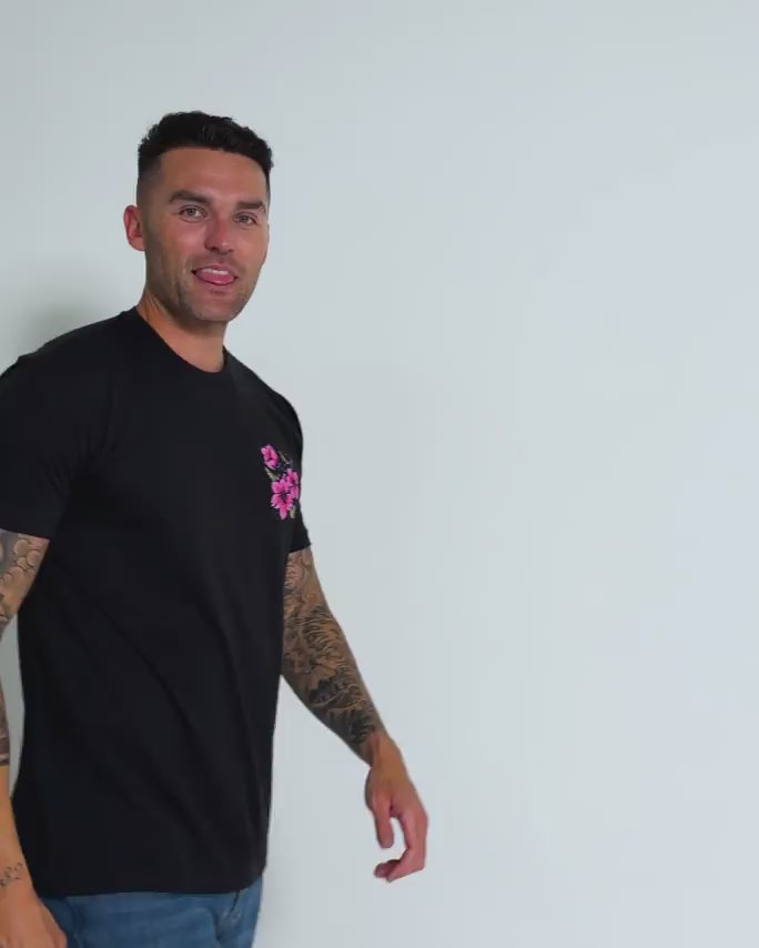 Jelly Blossom Tee-Black-Regular-Video--Model---L