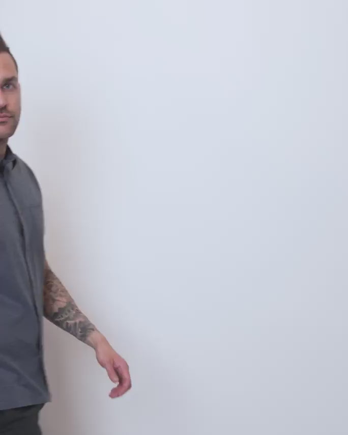 Button Up - Non-Branded-Navy-Regular-Video--Model---L